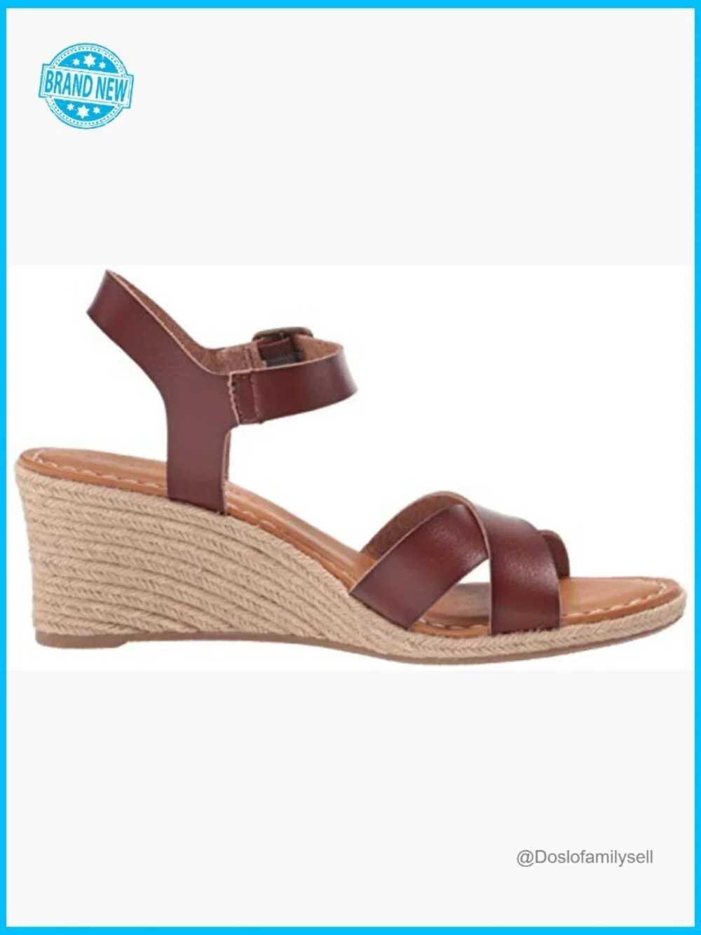 Espadrille Wedge Sandals Ankle Strap Padded Insole Memory Foam Faux Leather